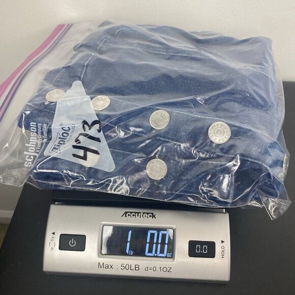 Garage Women's Denim Button Up Mini Dress Size S Blue Cotton Blend - Picture 7 of 7